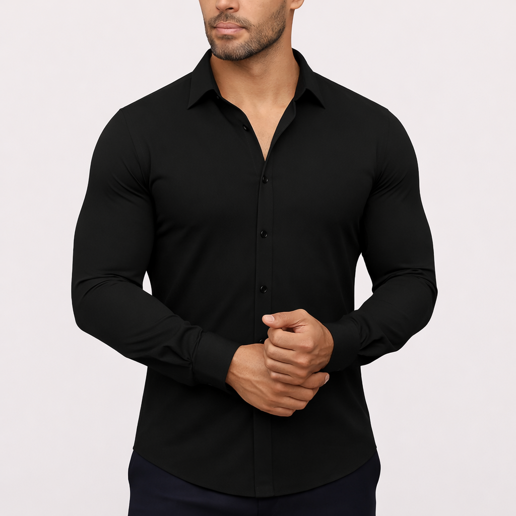 Caresio | Komforthemd – Knitterfrei Stretch