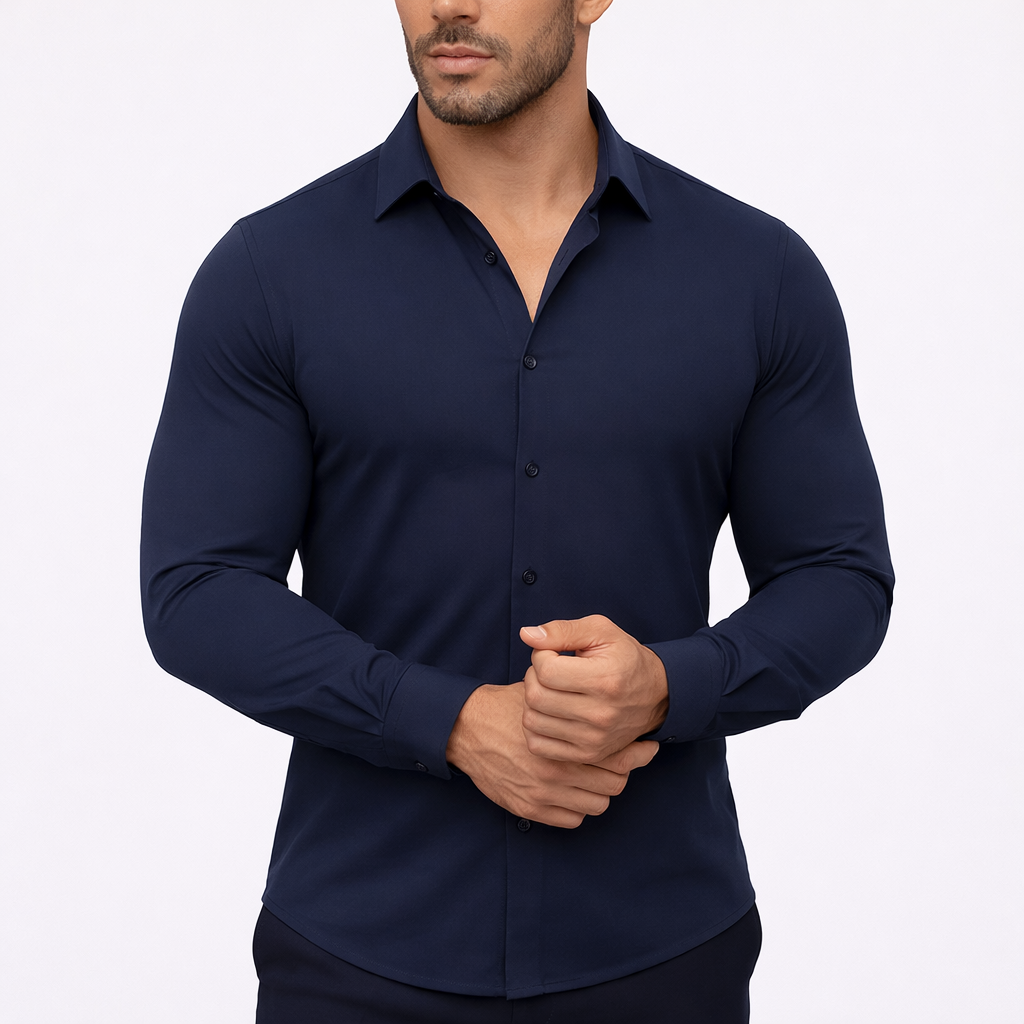 Caresio | Komforthemd – Knitterfrei Stretch