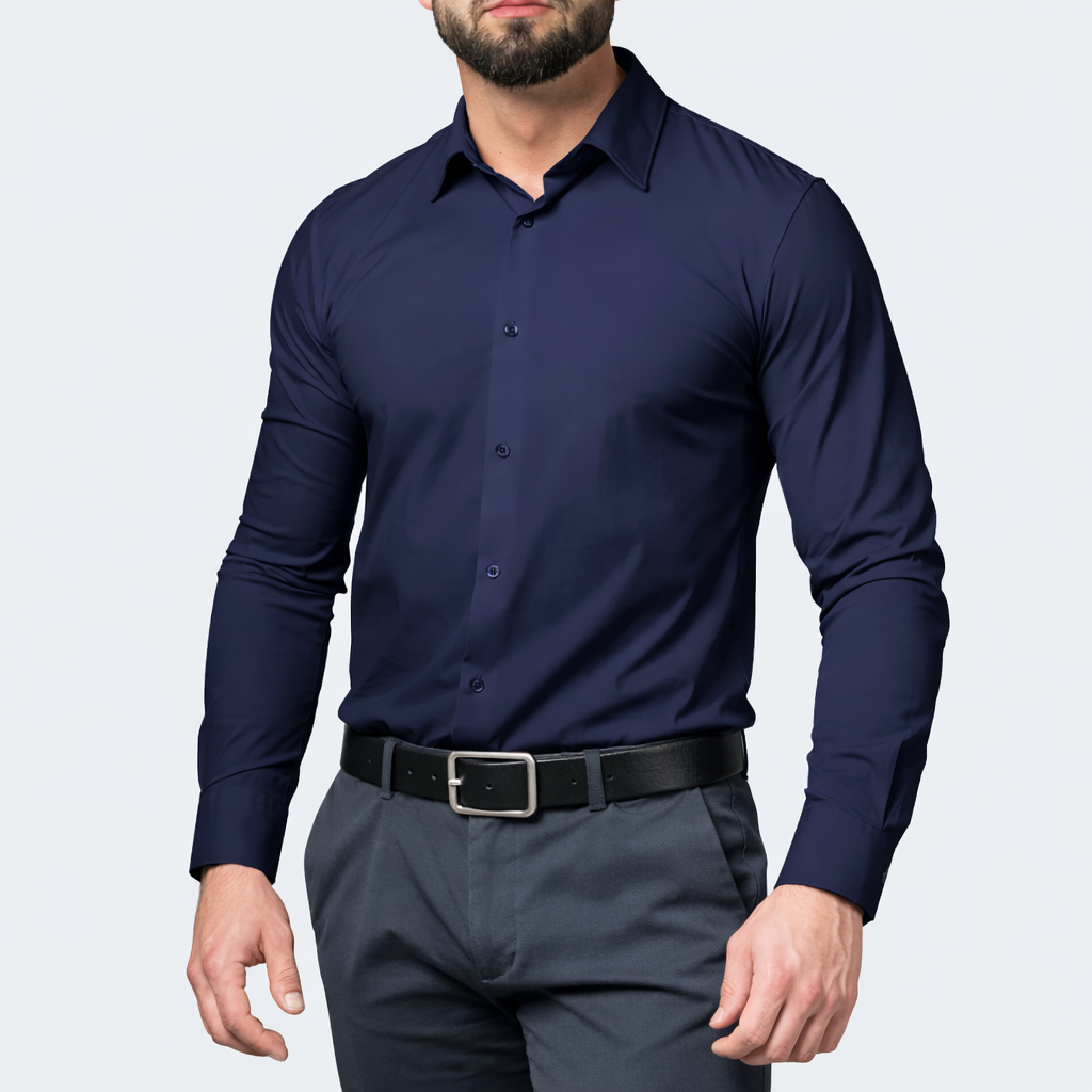 Caresio | Komforthemd – Knitterfrei Stretch